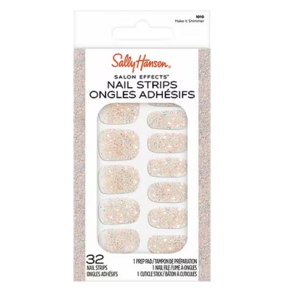 Sally Hansen Salon Effects Nail Strips Make It Shimmer 1010 New!